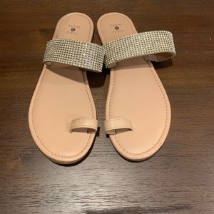[2/$10] {Shade & Shore} Bedazzled Strap Sandal